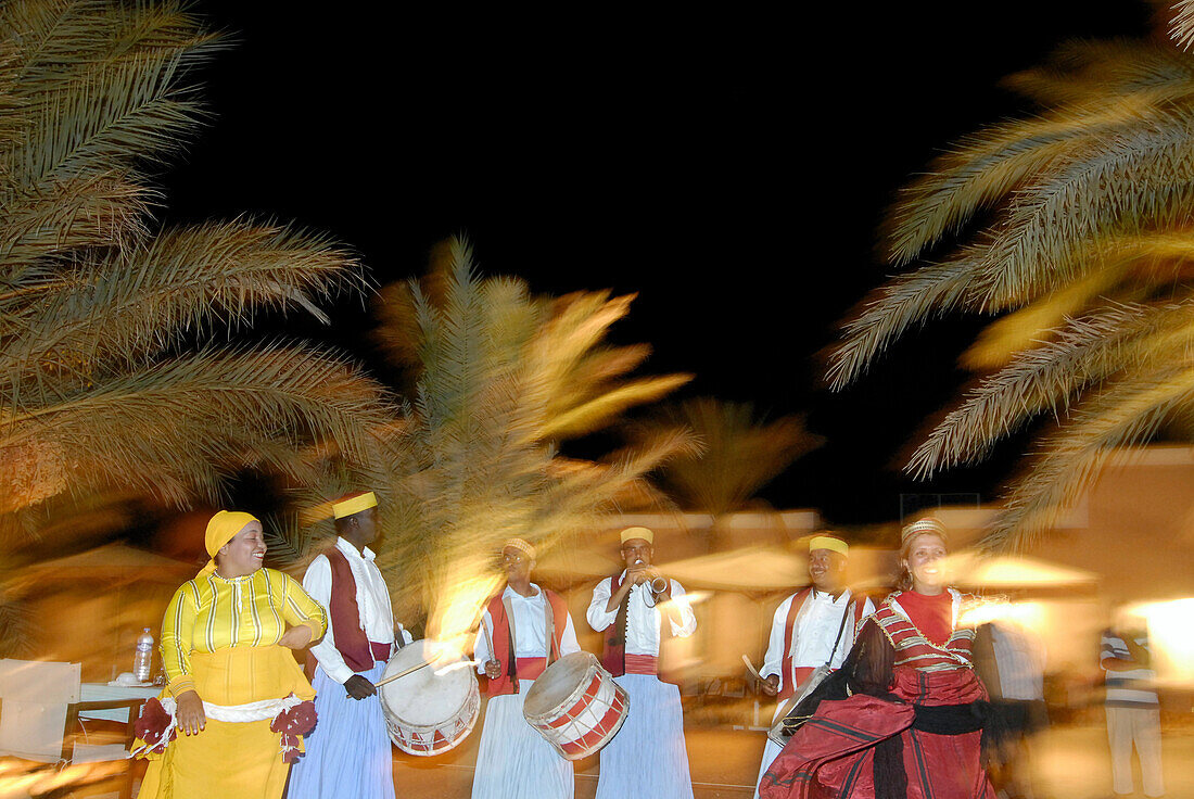 PanSea Ksar Ghilane bei Nacht, Oase, Wüste, Sahara, Tunesien, Afrika