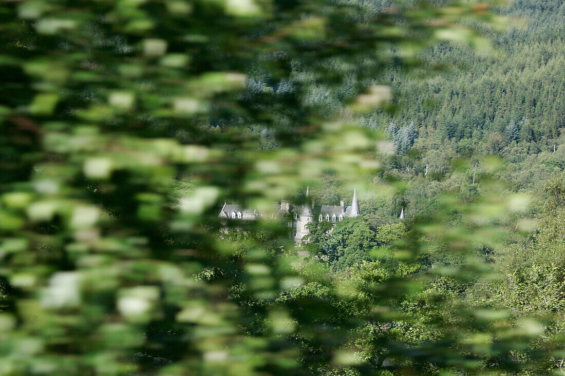 Castle near Loch Ard, Southern Highlands, Scotland, Great Britain, Europe