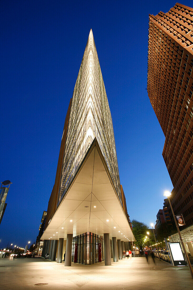 Berlin , Potsdamer Platz, modern architecture  at twilight