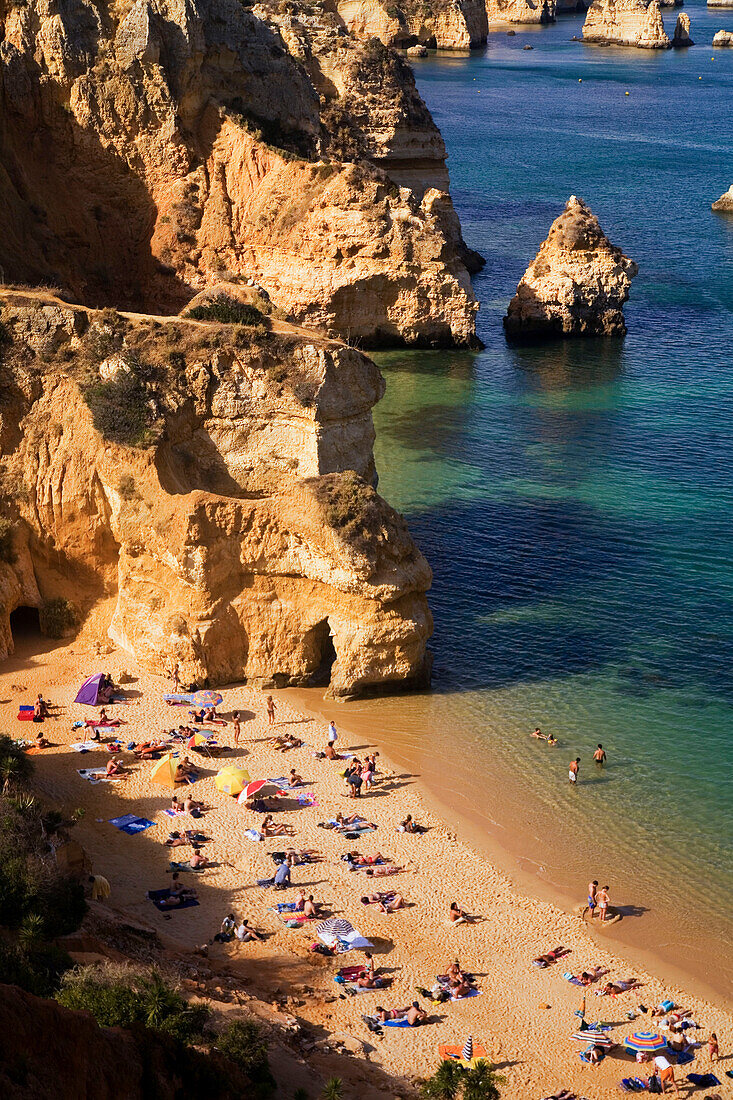 Portugal algarve near Lagos , Praia  do Camilo Atlantik coast