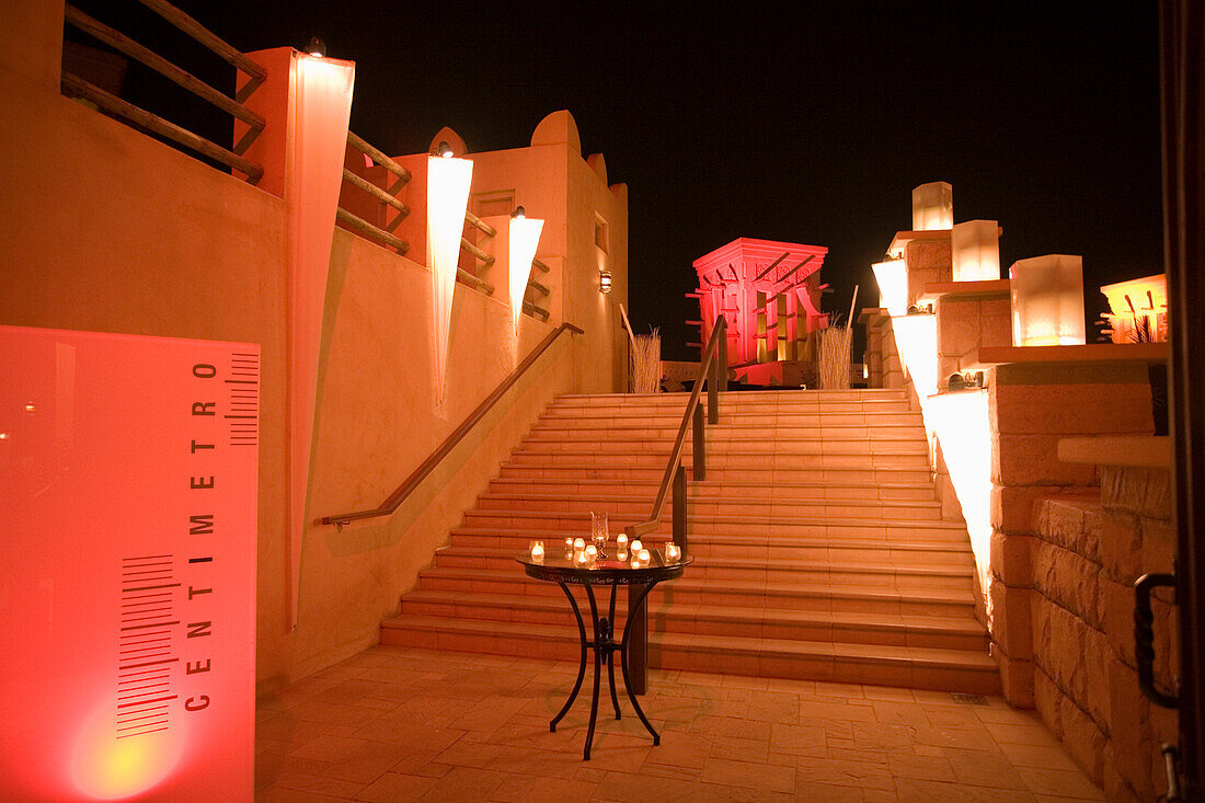 United Arab Emirates Dubai, Jumeirah Medina, Centimetro ,Entrance of  Luxery italian restaurant at Medinat Jumeirah