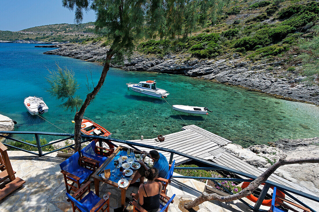 Griechenland Zakynthos Taverne im Nordosten bei Agios Nikolaos