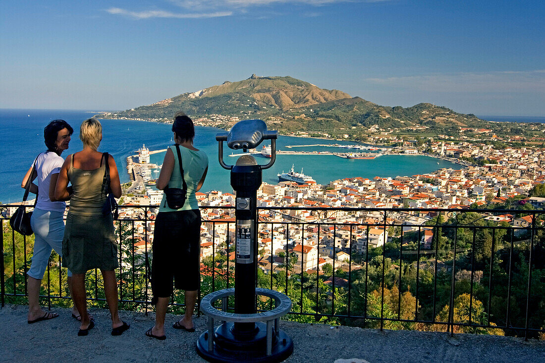 Greece  Zakynthos town panoramic view from Strani hill