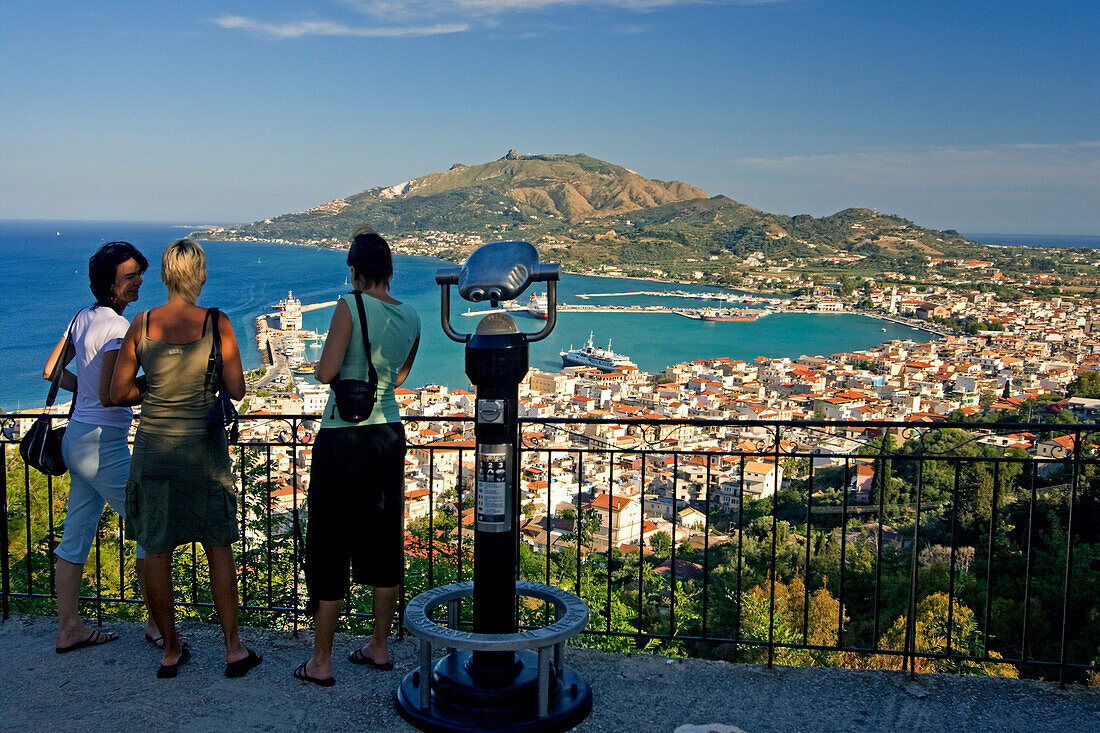 Griechenland Zakynthos Stadt Panoramablick vom  Strani Huegel