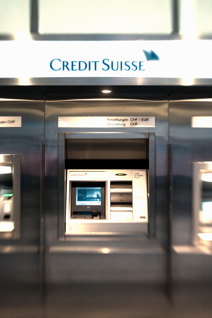 Zürich Bank Credit Suisse Geldautomat