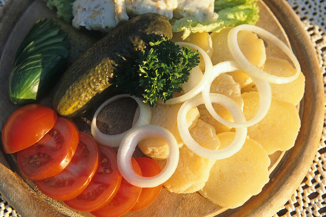Harzer cheese platter, Harz mountains, Germany