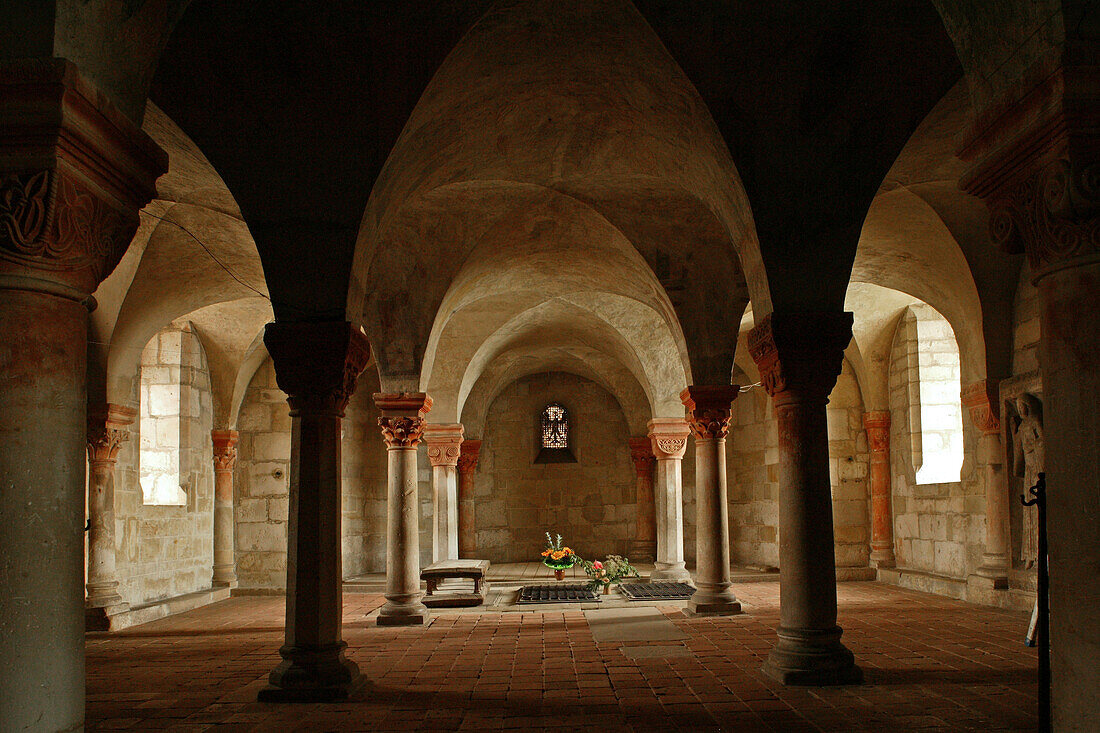 crypt of St Servatius church Quedlinburg, Saxony Anhalt, Harz mountains, Germany