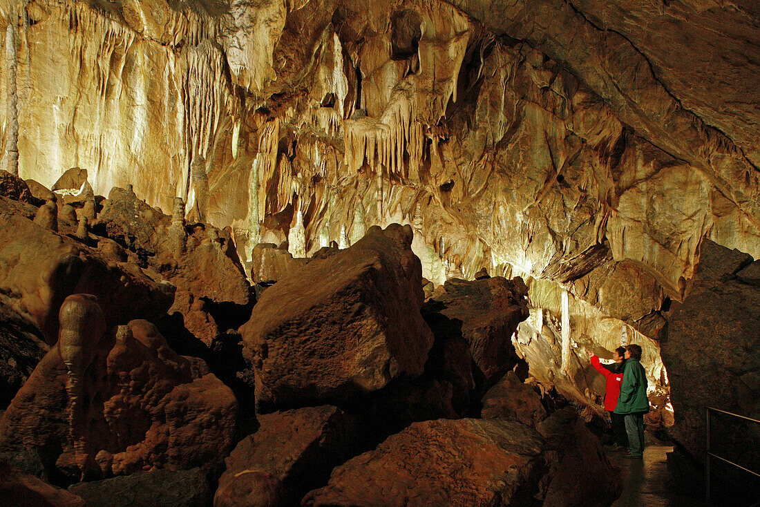 Rübeland stalactite caves, UNESCO Geopark, Harz Mountains, Saxony Anhalt, Germany