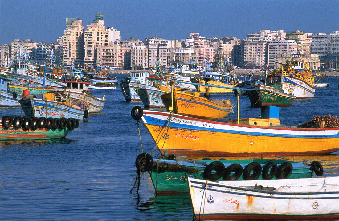 Bay and harbour. Alexandria. Egypt