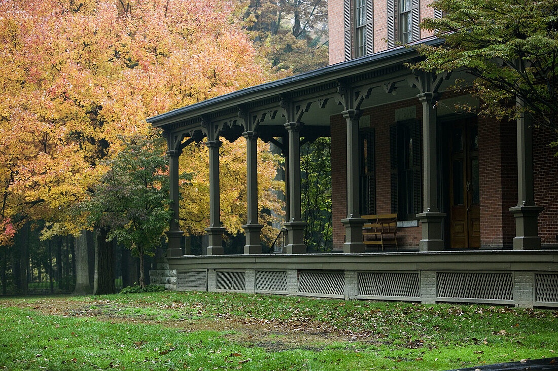 Home of former President Rutherford B. Hayes. Autumn. Hayes Presidential Center. Fremont. Ohio. USA.