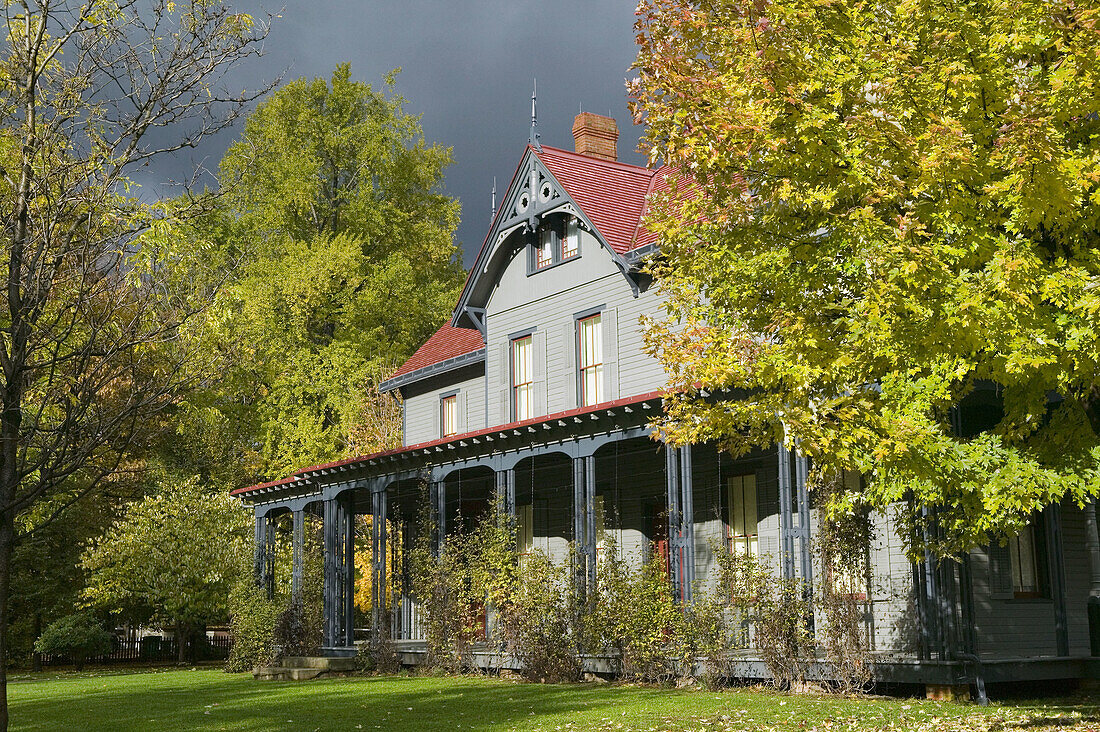 Lawnfield. James A. Garfield National Historic Site. Former Presidential home of the 20th US President. Exterior Autumn. Mentor. Ohio. USA.