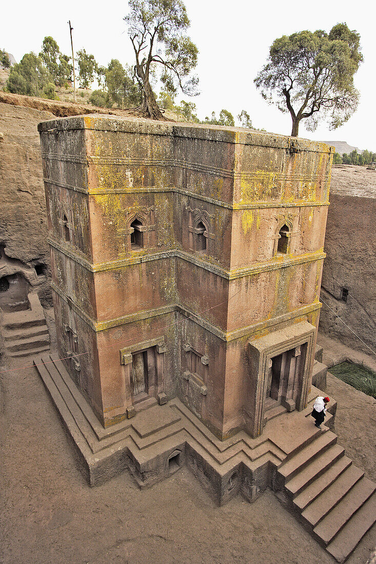 Bet Giyorgis (Church of St. George), Lalibela. Province of Wollo, Ethiopia