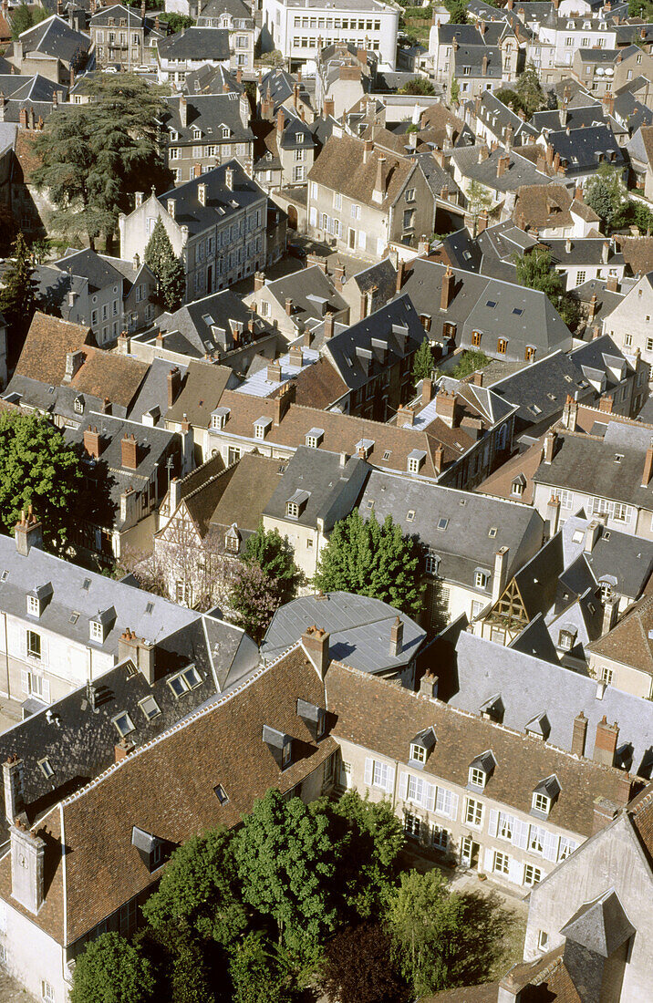 View seen from the cathedral north tower. Bourges. Cher. Centre. France