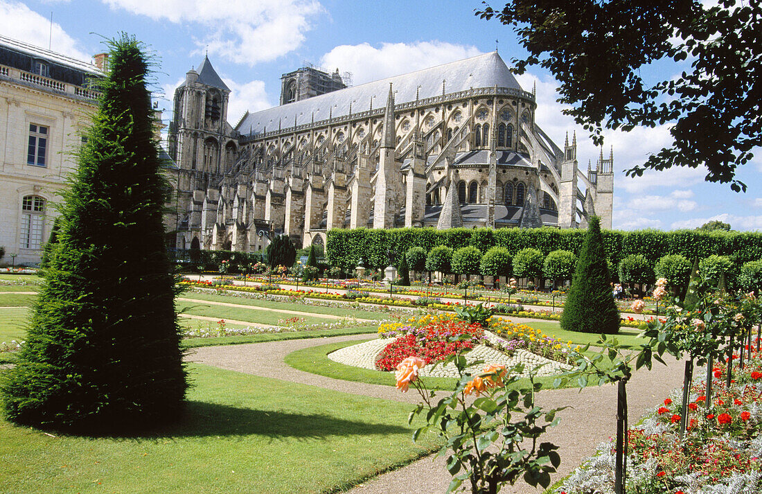 Archbishop s Gardens and Saint-Etienne Cathedral. Bourges. Cher. Centre. France