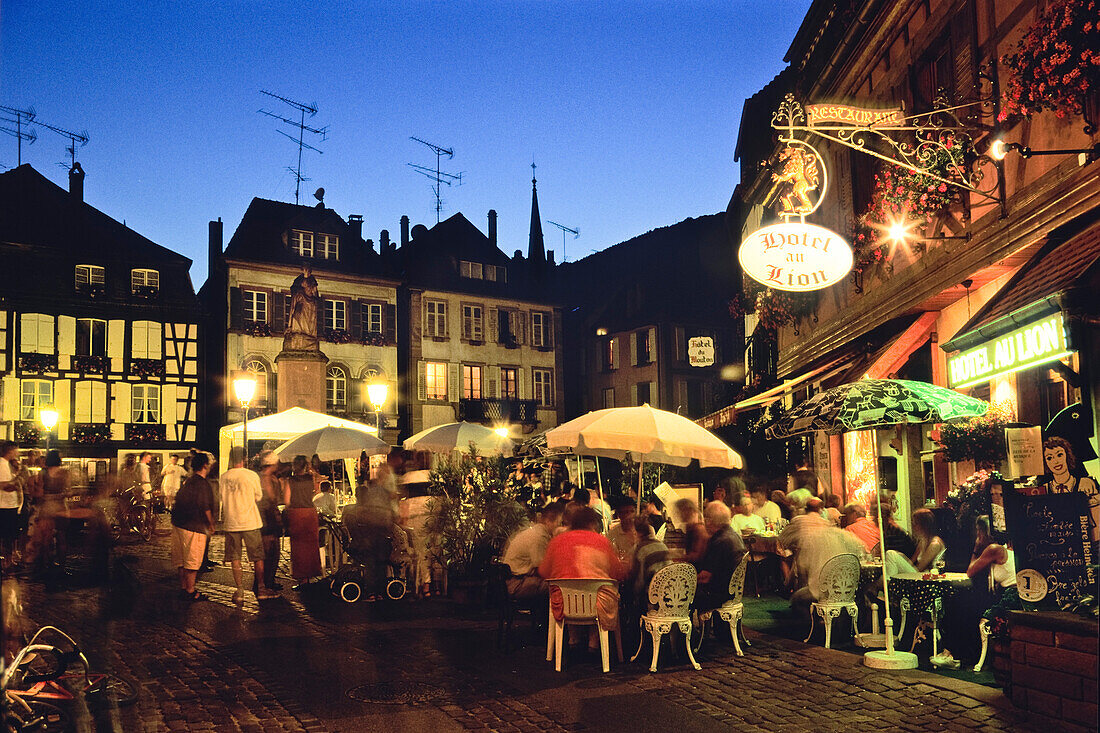 Ribeauville, old part of the town, Alsace, France, Europe