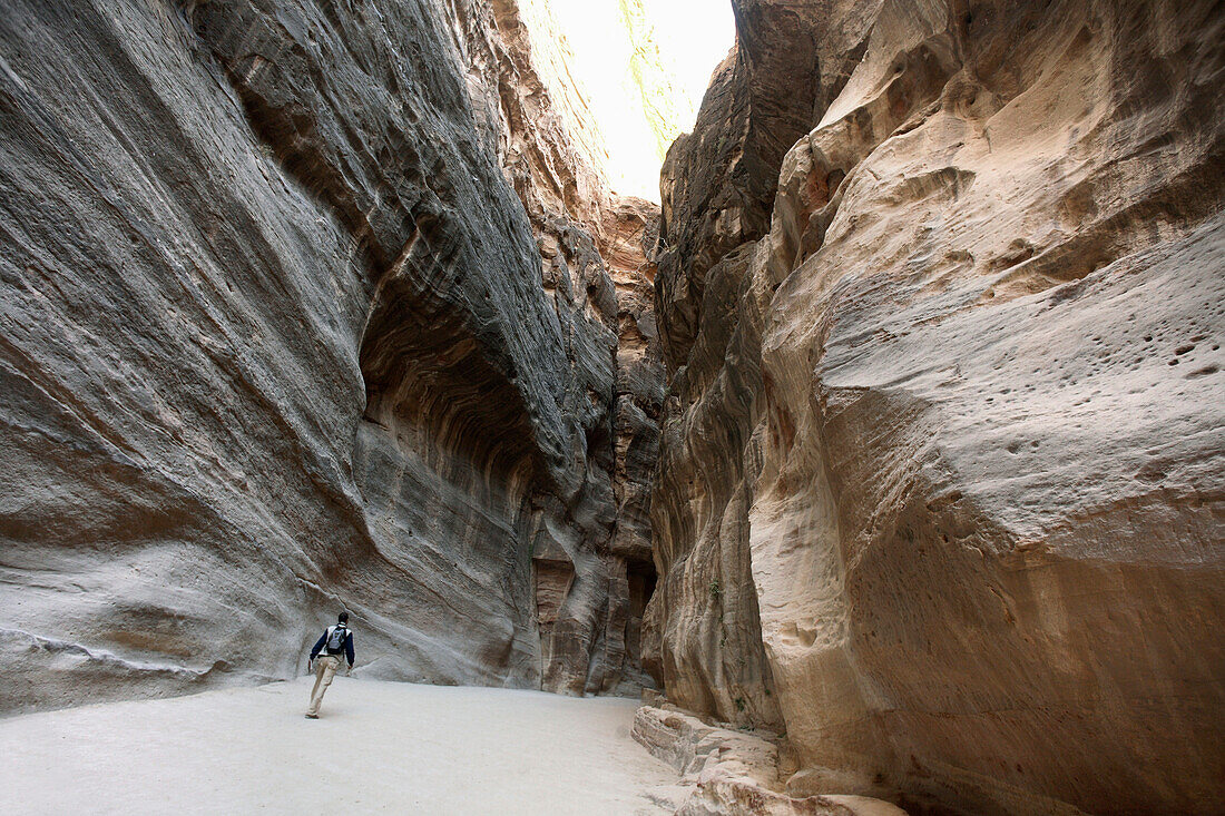 The Siq Durchgang, Petra, UNESCO Weltkulturerbe, Jordanien