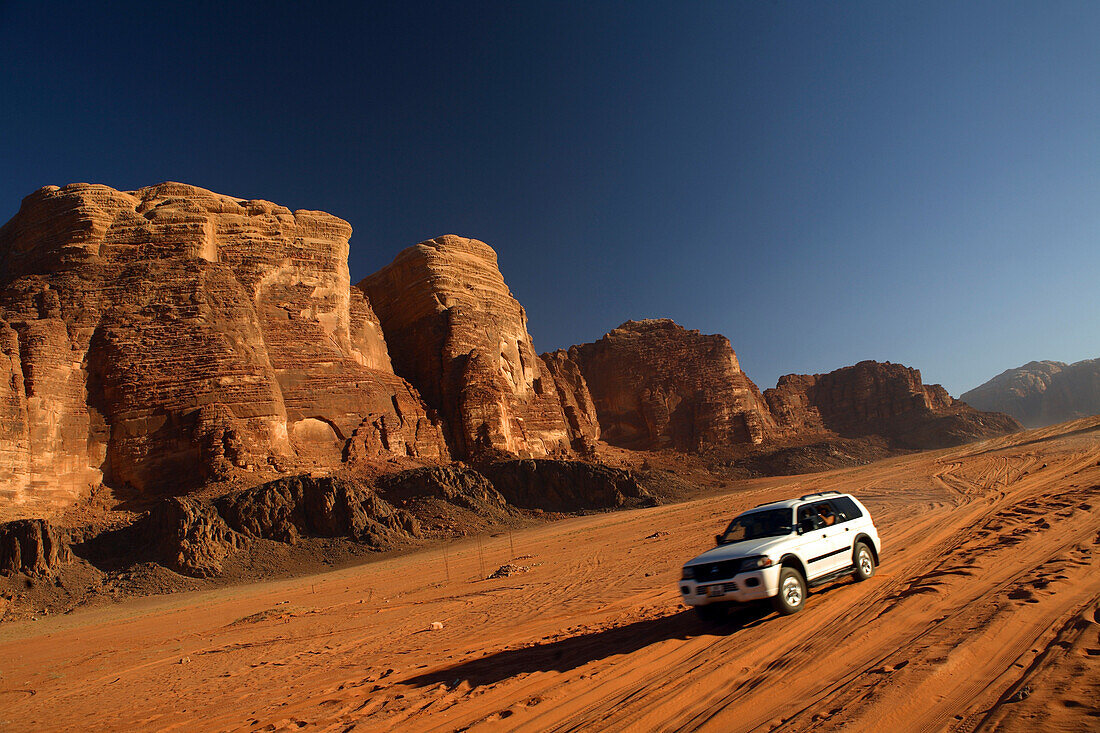 Driving in Wadi Rum, Jordan