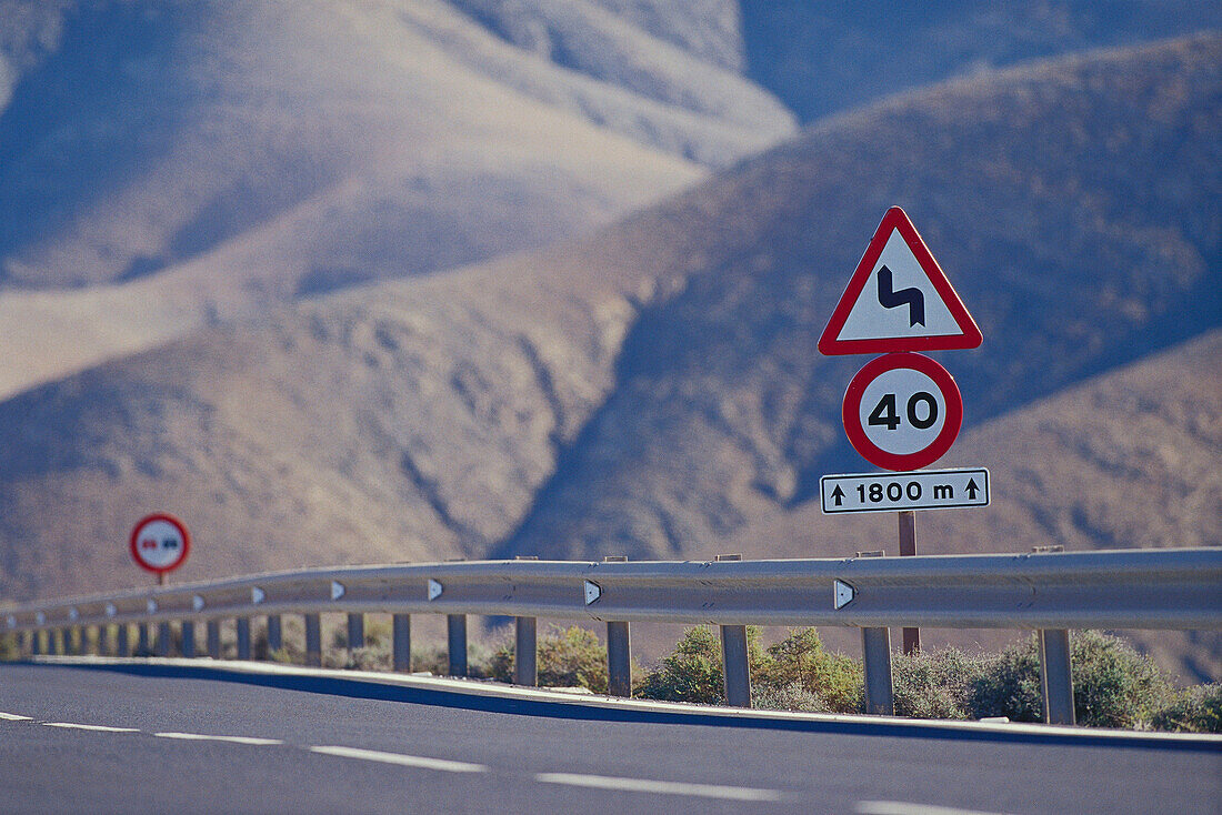 Road. Fuerteventura. Canary Islands. Spain