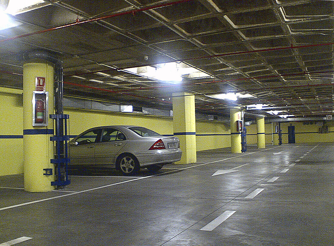 Car in underground car park