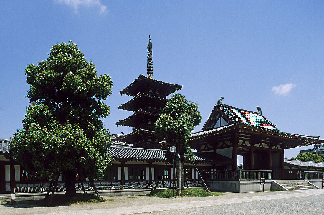 Shitenno-ji Temple. Osaka. Kansai. Japan.