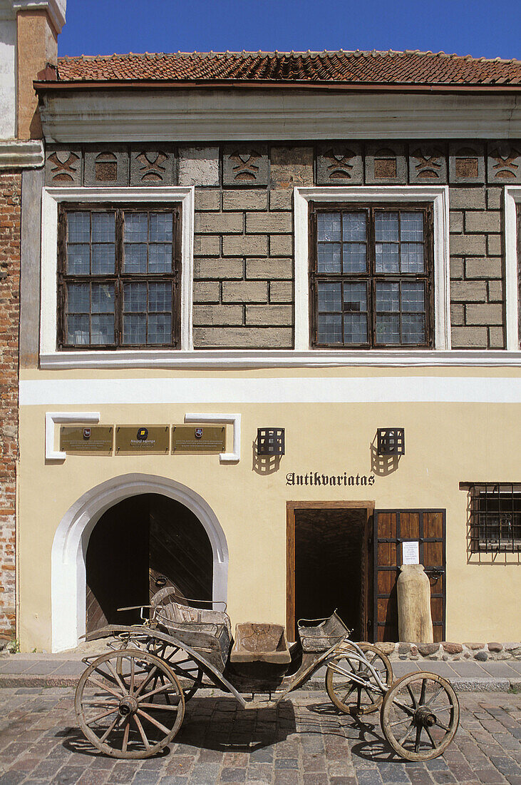 German merchants houses (XVth-XVIth centuries). Town Hall square. Kaunas. Lithuania.