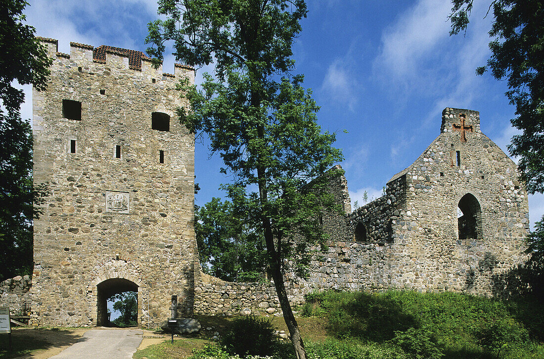 Ruins of Knights stronghold, Sigulda. Vidzeme, Latvia