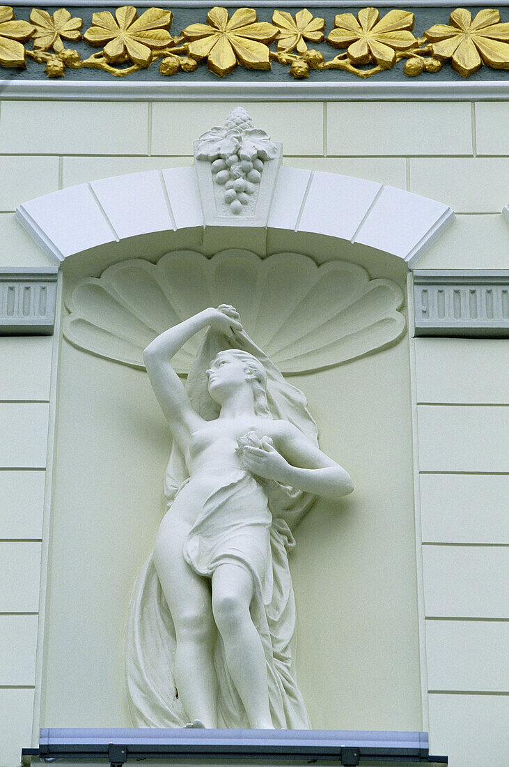 Detail of art nouveau building, old town. Riga, Latvia