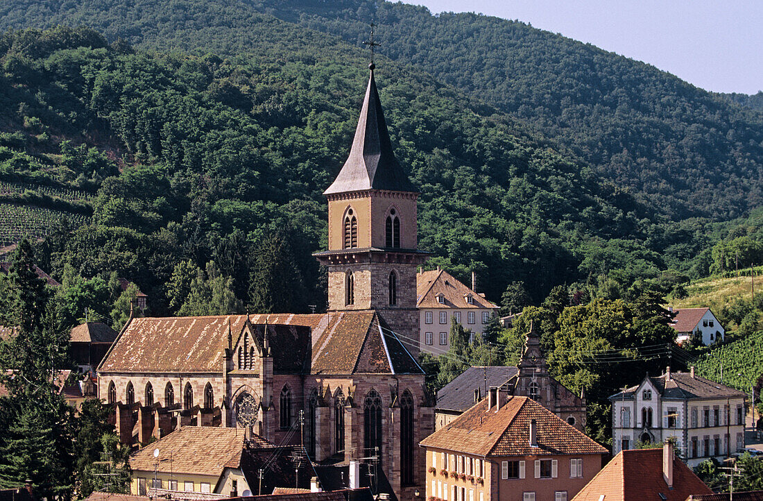 General view. Ribeauville. Haut-Rhin. Alsace. France.