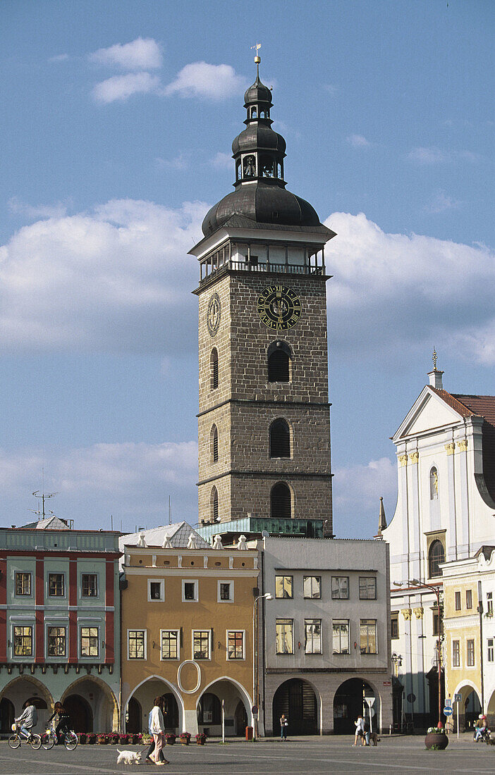 Town Hall square. Namesti Jana Zizky. Ceské Budejovice. South Bohemia. Czech Republic.