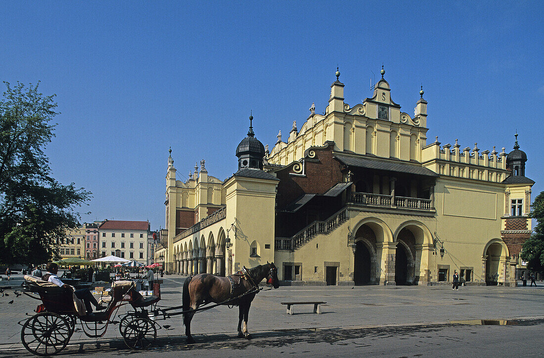 Sukiennice (Cloth Hall) in Rynek Glowny (Market Square), Krakow. Poland