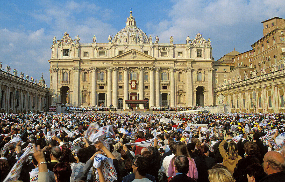 Saint Peter basilica and square. Vatican City. Rome. Italy.