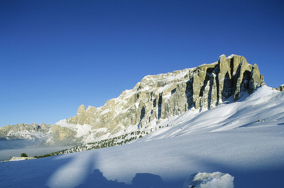 View from Passo Sello. Dolomites. Trentino Alto Adige. Italy.