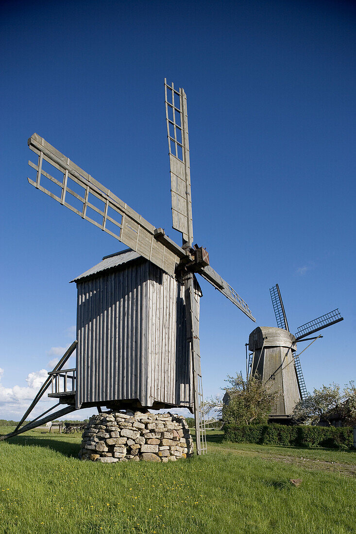 Windmills, Angla. Saaremaa island, Estonia