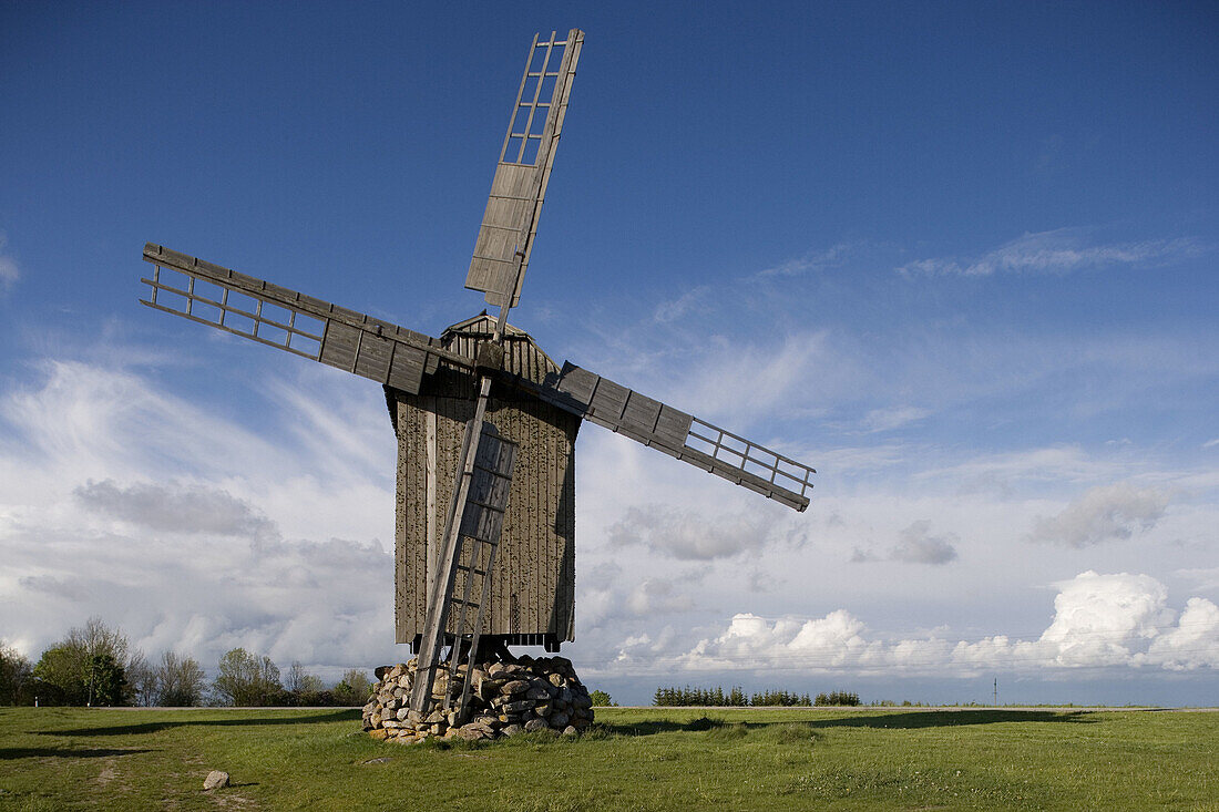 Windmill, Angla. Saaremaa island, Estonia