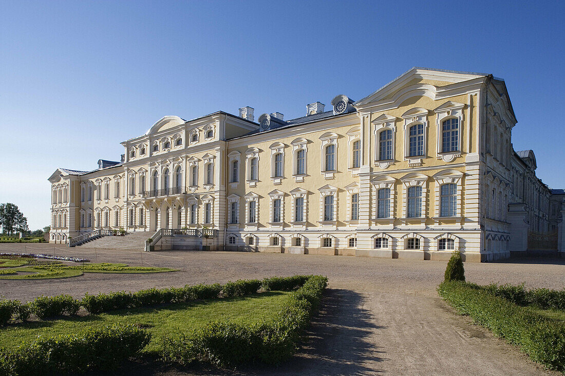 Rundale palace built in 18th century by Francesco Bartolomeo Rastrelli. Zemgale, Latvia