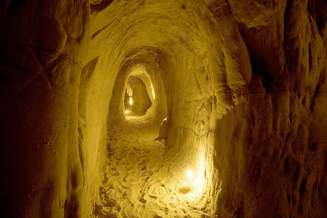 Riezupe sand caves. Kurzeme region, Latvia