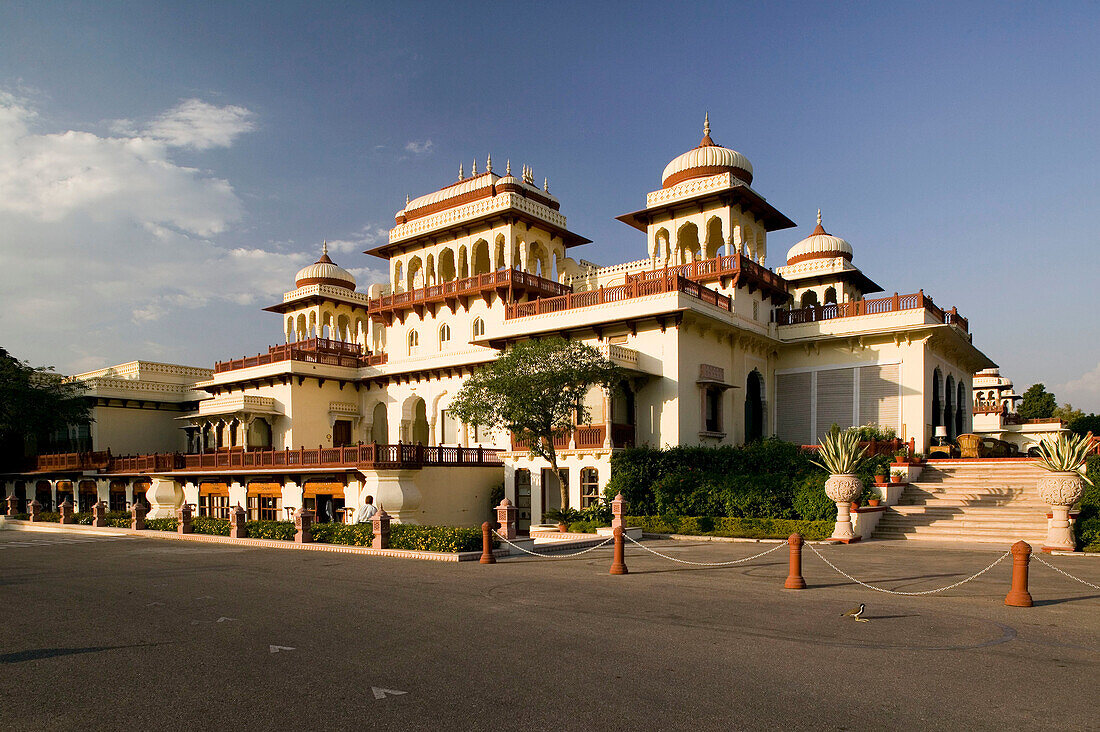Rambagh Palace Hotel. Exterior. Jaipur. Rajasthan. India.