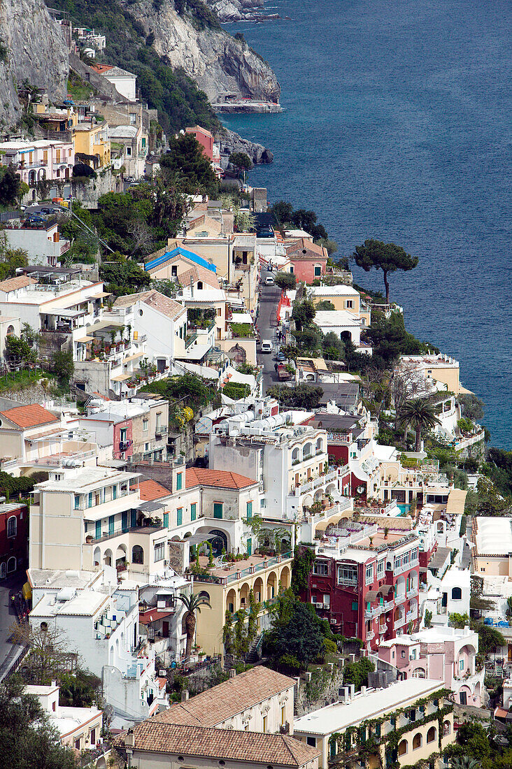 Town View / Daytime. Positano. Amalfi Coast. Campania. Italy.