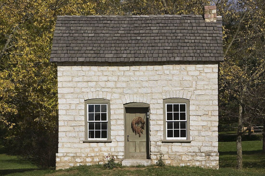 Cabin & Historical Village at the Daniel Boone Homestead. Defiance, Missouri, USA.