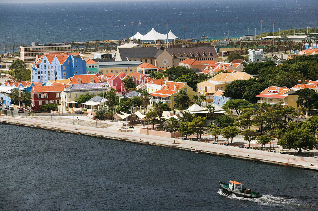 Aerial View of Otrobanda. Willemstad. Curaçao. Netherlands Antilles.