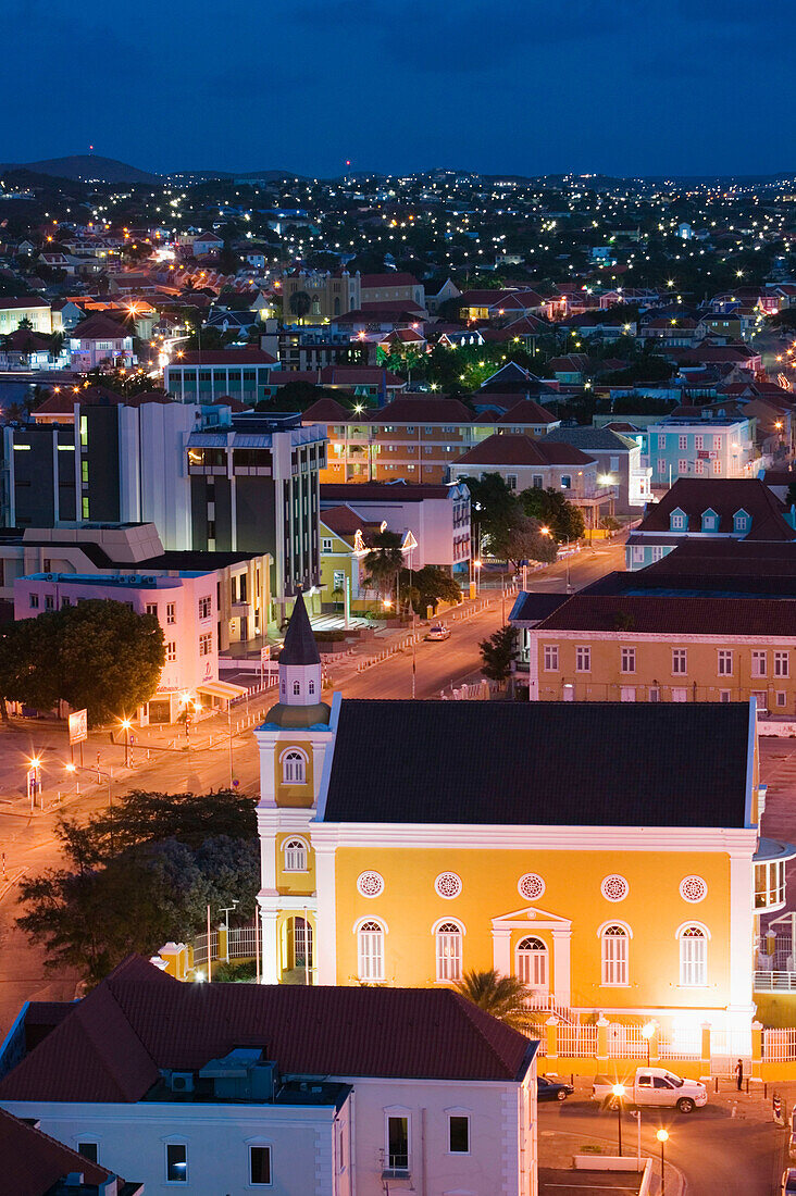 Punda. Aerial View of Pietermaai Area. Willemstad. Curaçao. Netherlands Antilles.