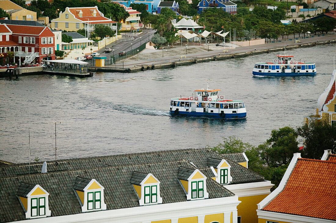 View of Sint Anna Baai Harbor Ferry. Willemstad. Curaçao. Netherlands Antilles
