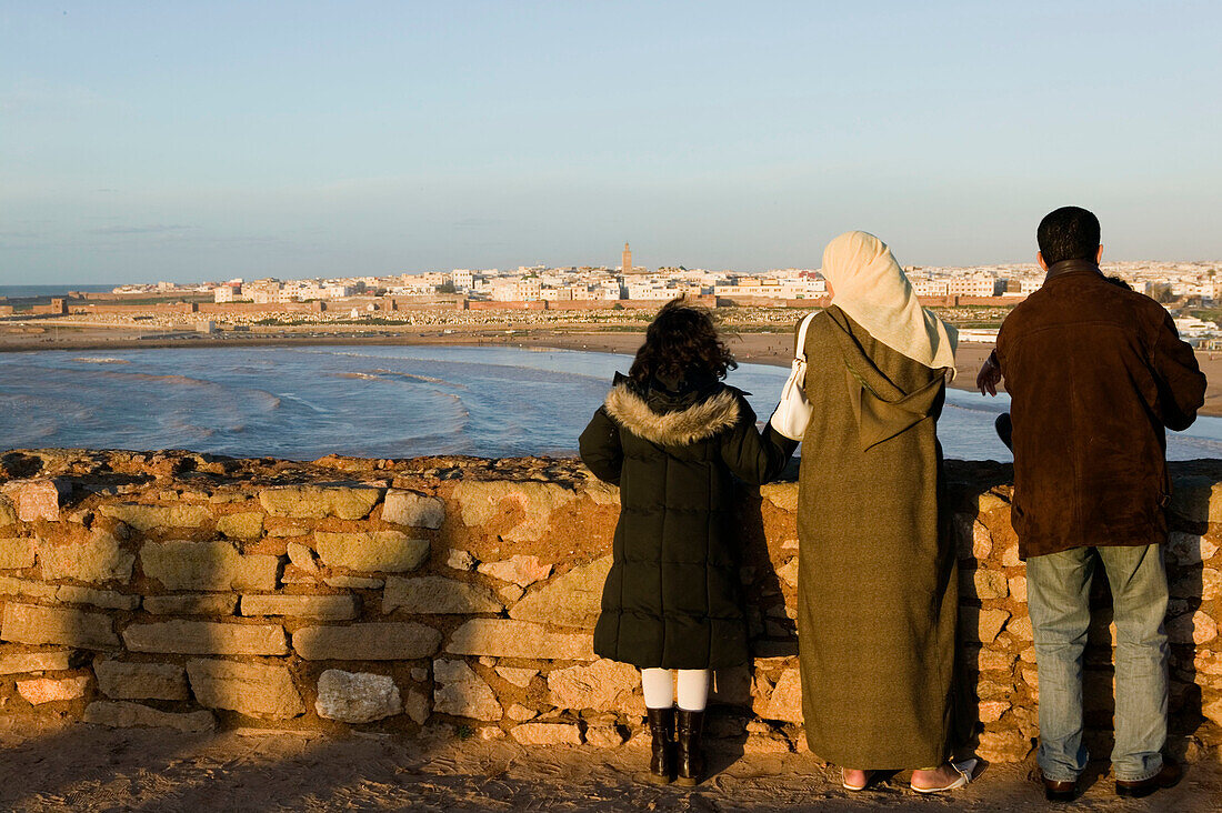 Morocco-Rabat: Late Afternoon visiotrs at the Kasbah des Oudaias