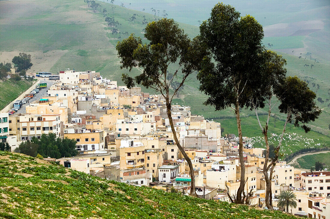 Morocco-Moulay Yacoub (Fes Area): View of Spa Town Home of famous Hot Springs