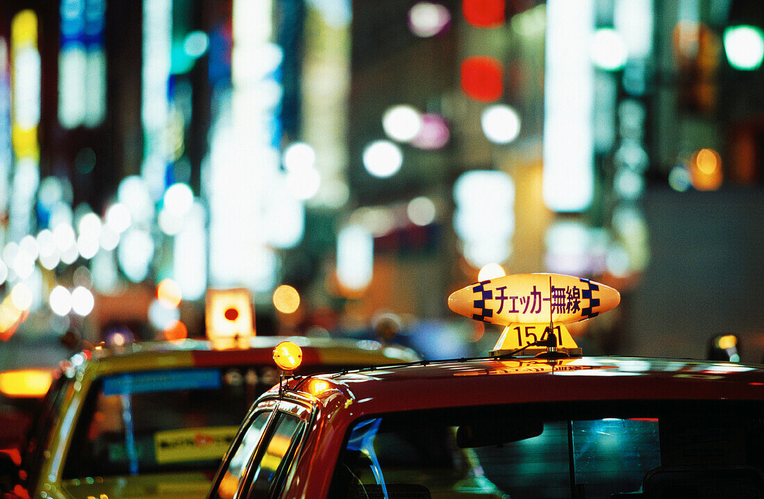 Taxi cabs. Ginza. Tokyo. Japan
