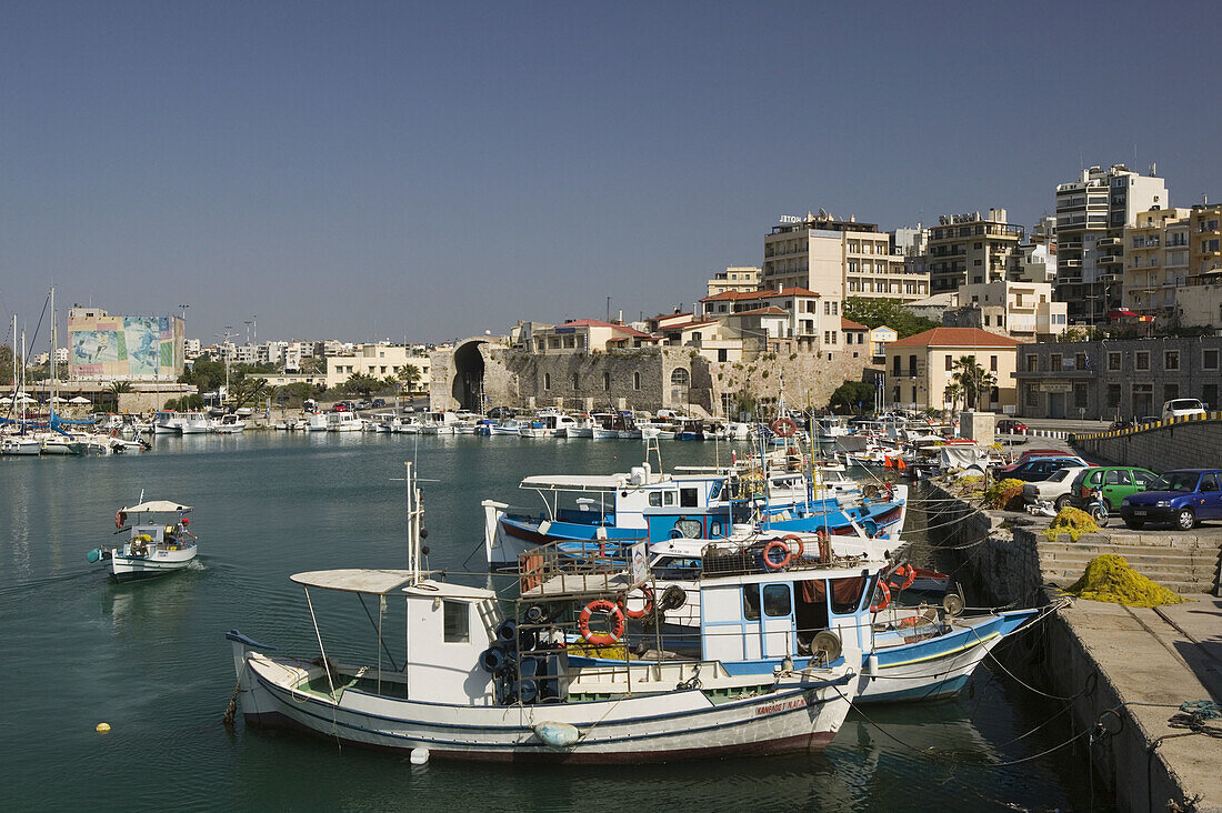 Old Harbor. Daytime. Iraklio. Iraklio Province. Crete, Greece.