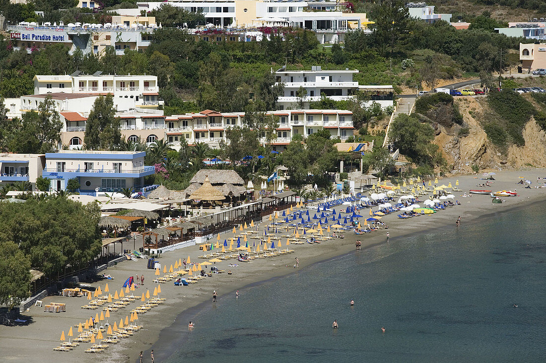 Resort town of Bali whose name means honey in Turkish. Rethymno Province. Crete. Greece.