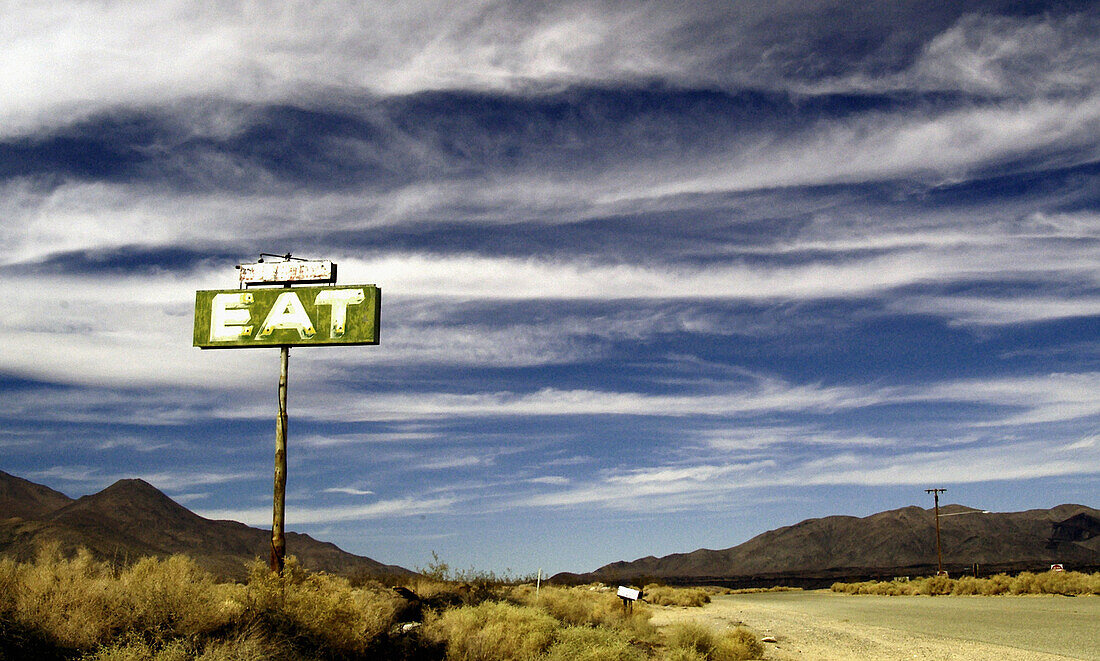 desert diner sign, California