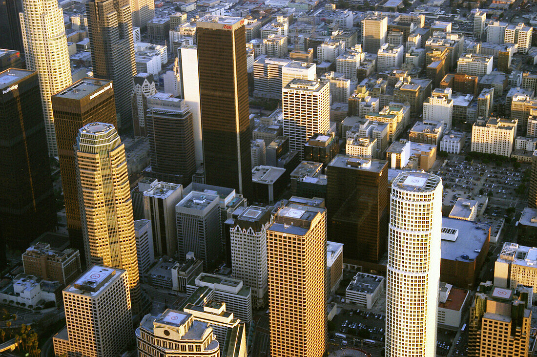aerial view Downtown. Los Angeles. California. USA