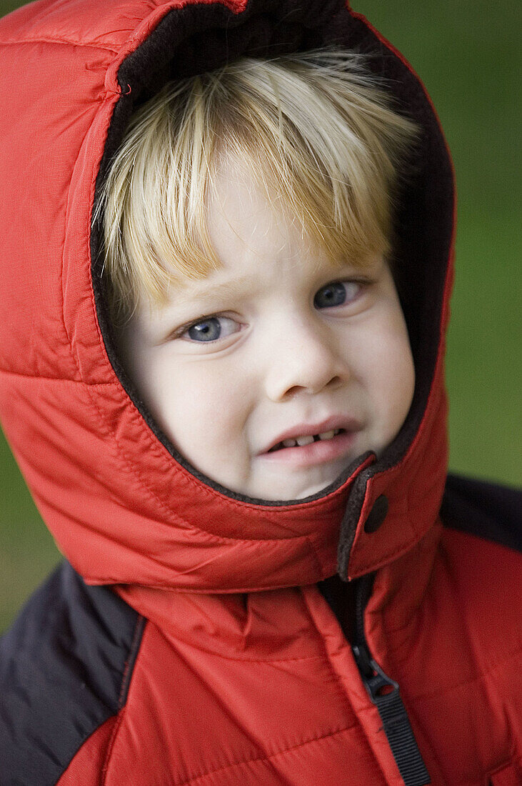 Toddler wearing jacket